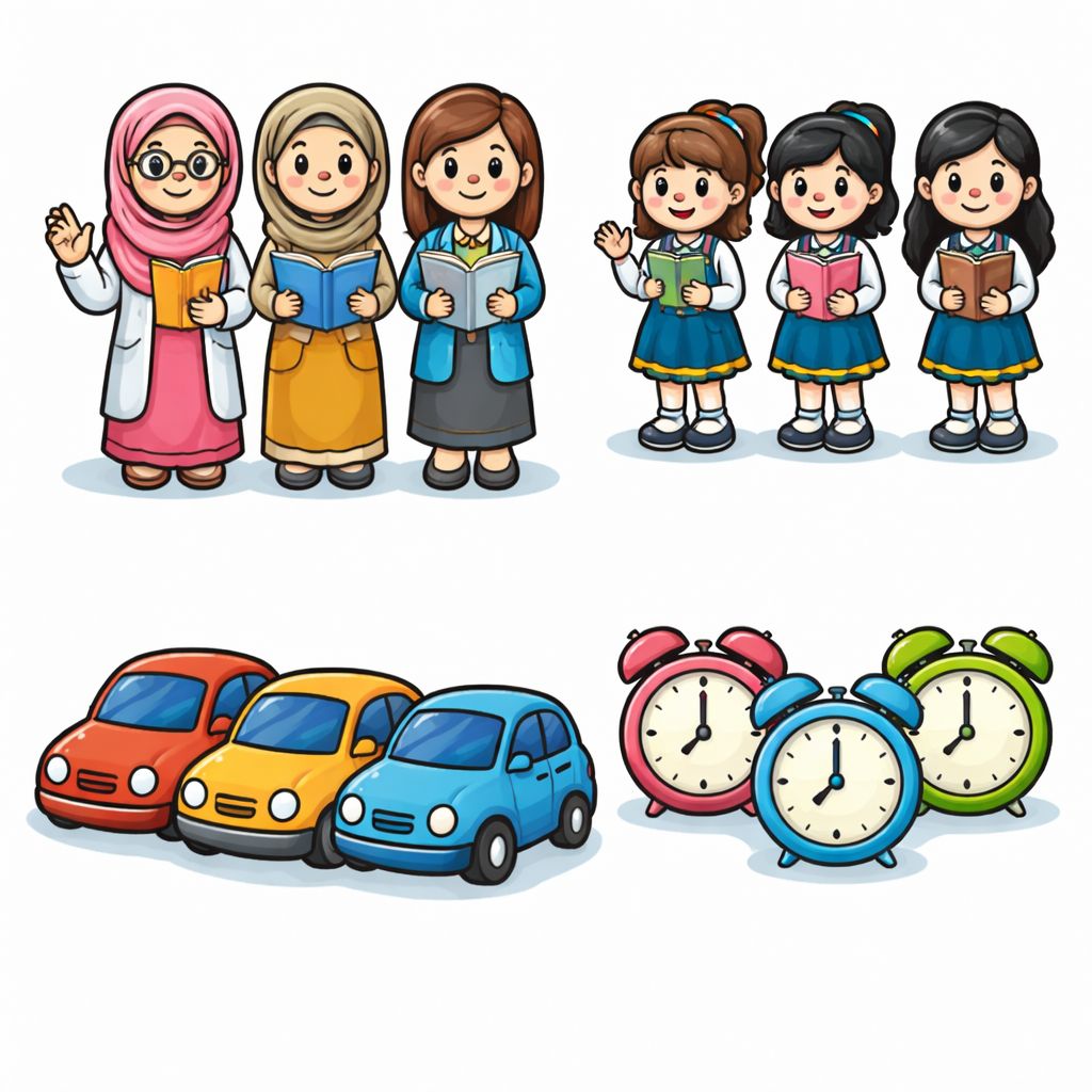 Isim Jamak Muannats Salim untuk benda perempuan