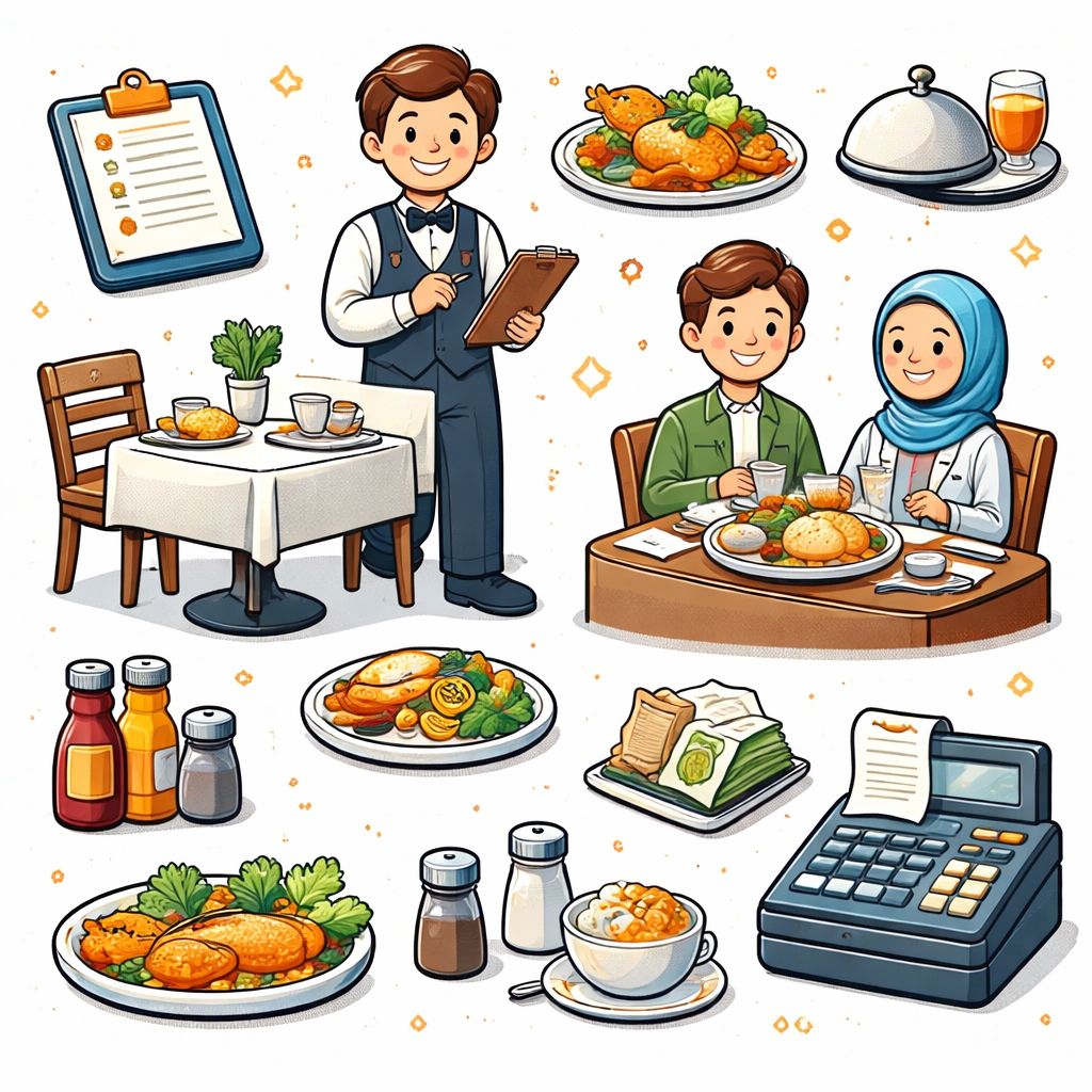 Kata Bahasa Arab bertema Restoran